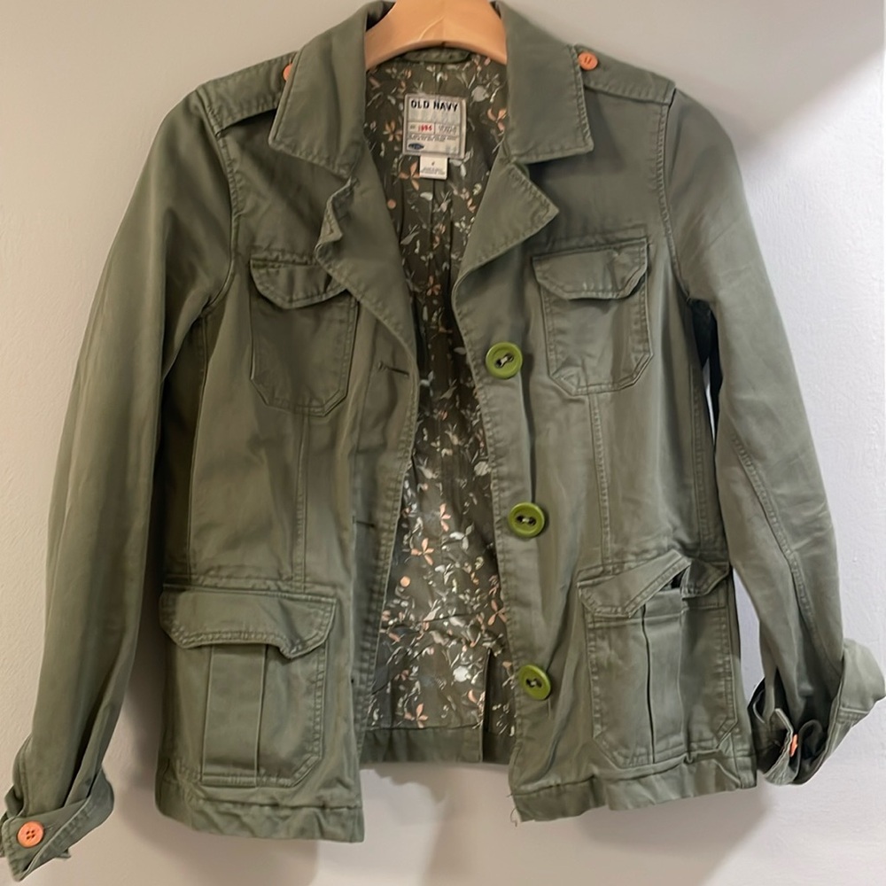 Old Navy Army Green Casual Jacket size Small